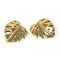 Gold Monstera Leaf Buttons, TierraCast Leather Clasp + Shank Back 4/Pkg